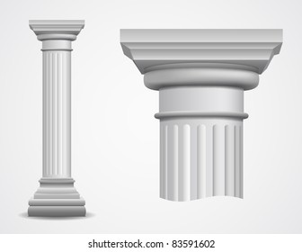 Vector illustration of ancient column.