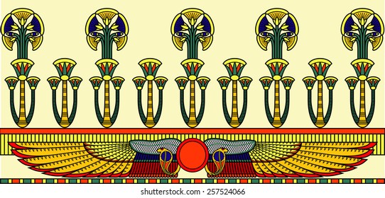 Vector illustration of ancient Egyptian ornament