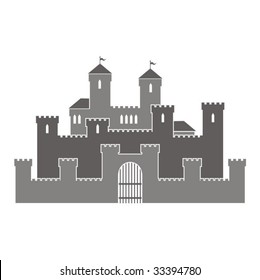 Vector illustration of an ancient fortress.