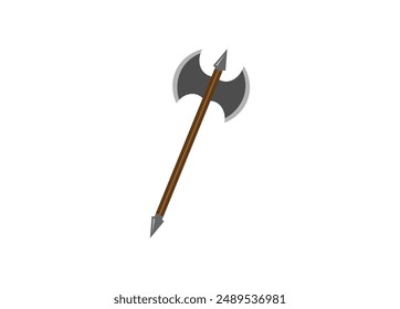 Vector illustration of an ancient Greek double-sided ax