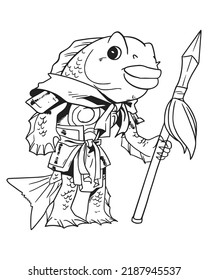Ilustración vectorial de los antiguos peces mascota