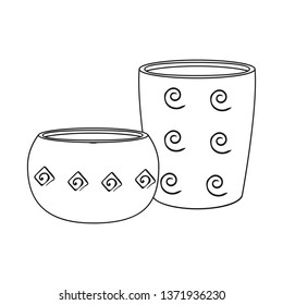 Vector illustration of ancient pitcher symbol. Set of ancient and utensil vector icon for stock.