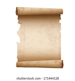 Vector illustration of ancient scroll paper 