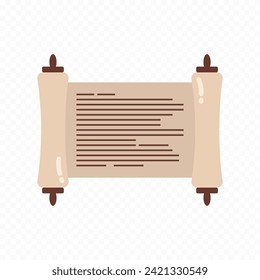 Vector illustration of ancient scroll symbol.