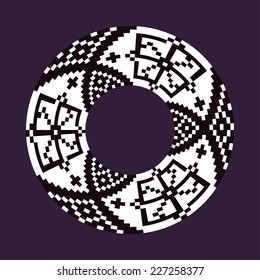 Vector illustration of ancient seamless pattern. Protector from curse - molvinets