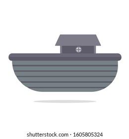 Vector illustration of ancient ship design, flat design