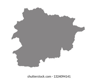 vector illustration of Andorra map