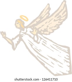 Vector illustration of an angel