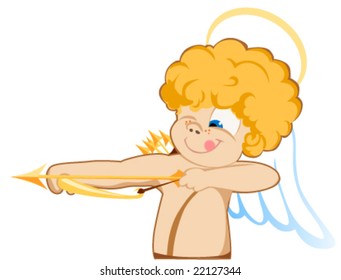 the vector illustration of angel