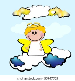 vector illustration of angel