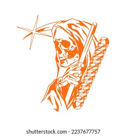  vector illustration of the angel of death