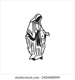 vector illustration of angel of death