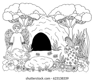 Download Jesus Coloring Page Hd Stock Images Shutterstock