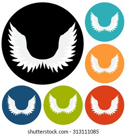 Vector illustration of angel icon