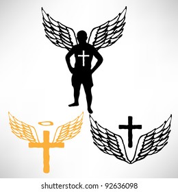 Vector illustration of angel icon.