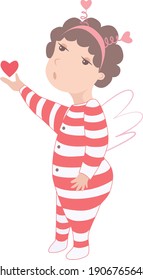Vector illustration of an angel of love