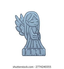 Vector illustration of an angel statue