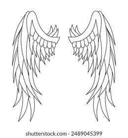 vector illustration of angel wings
