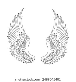 vector illustration of angel wings