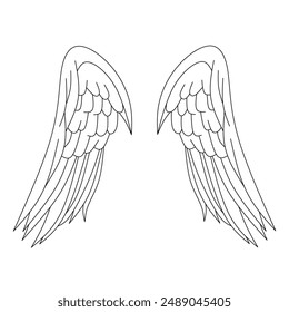 vector illustration of angel wings