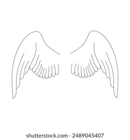 Ilustración vectorial de alas de ángel