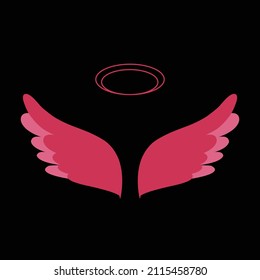 Ilustración vectorial de las alas de ángel, diseño vectorial 