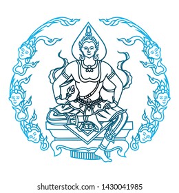 Vector illustration of angels and body weapons