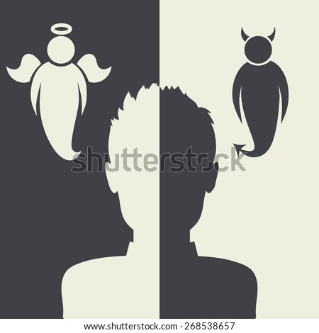 Poster: Vector illustration with angels