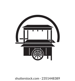 Vector Illustration for Angkringan food stall logo. Angkringan is a traditional food stall in Indonesia. Suitable for angringan food stall and cafe.
