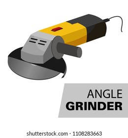 Vector illustration of a angle grinder