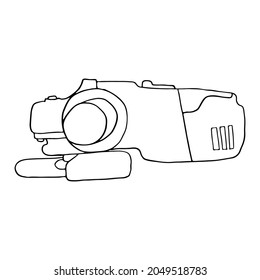 Vector illustration of an angle grinder.Puncher sketch icon for infographic, website or app.Ideal for printing flyers, posters.Single element