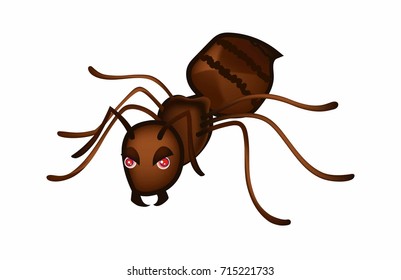 Vector Illustration Of An Angry Ant