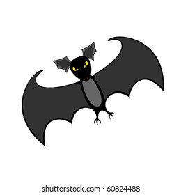 Vector illustration of angry bat