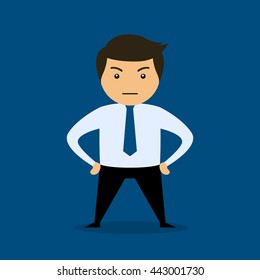 Vector Illustration of an Angry Businessman