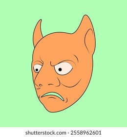 Vector illustration of an angry cartoon devil perfect for Halloween or fantasy designs.