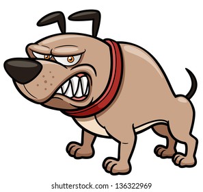 Vector illustration of Angry Dog