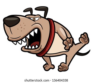 Vector Illustration Of Angry Dog