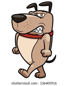 Vector illustration of Angry Dog