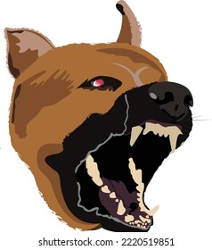 Vektorgrafik eines wütenden Hundes