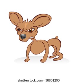 vector illustration of angry dog