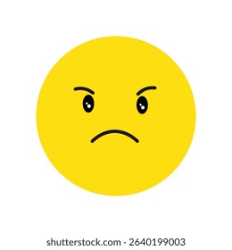 vector illustration of a angry face