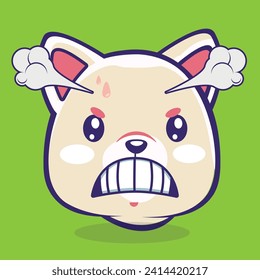 Vector illustration of angry Kishu Inu
