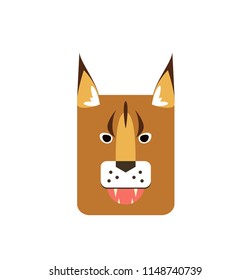 vector illustration of angry lynx face