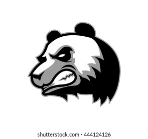 A vector illustration of angry panda's face. Really good for mascot.