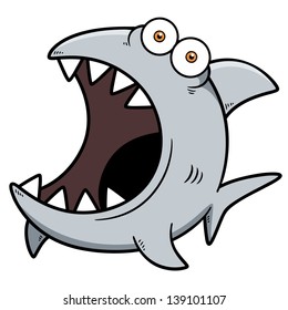 Vector illustration of Angry shark