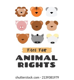 Vector Illustration animal character collection with cute and happy face can use for poster, presentation, ads, kids event, school decoration, and more cute pets