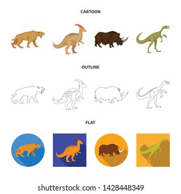 Vector illustration of animal and character icon. Collection of animal and ancient stock vector illustration.