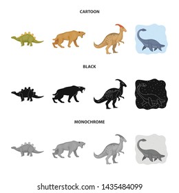 Vector illustration of animal and character icon. Collection of animal and ancient vector icon for stock.