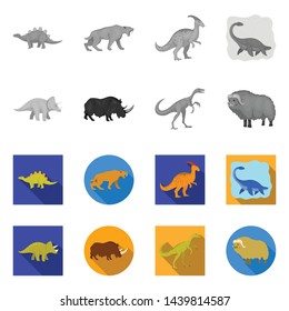 Vector illustration of animal and character logo. Collection of animal and ancient stock vector illustration.