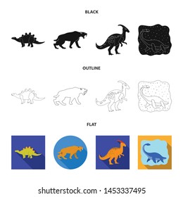 Vector illustration of animal and character logo. Collection of animal and ancient stock vector illustration.